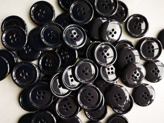 22mm Dark Navy Button 20pcs - Riverside Beads