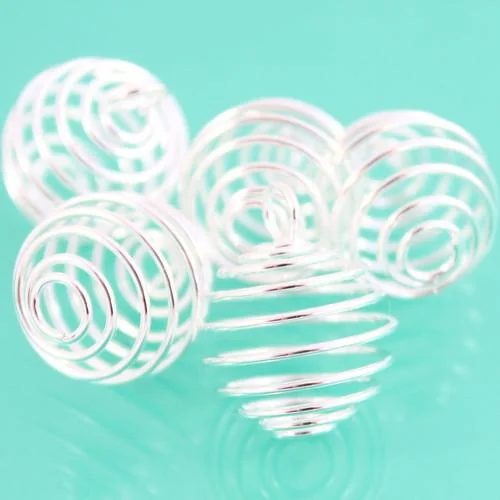 20mm Bead Cage - Silver Plated - Riverside Beads