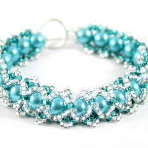 Caterpillar Bracelet Kit Teal Purple - Riverside Beads