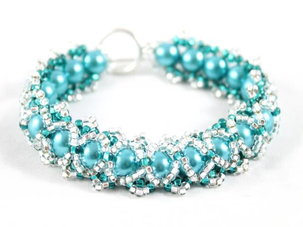 Caterpillar Bracelet Kit Teal Purple - Riverside Beads