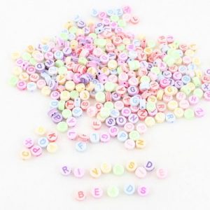 Multi Coloured Alphabet Beads - Riverside Beads