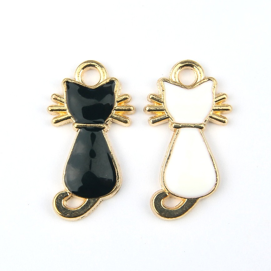 Enamel Cat Charms