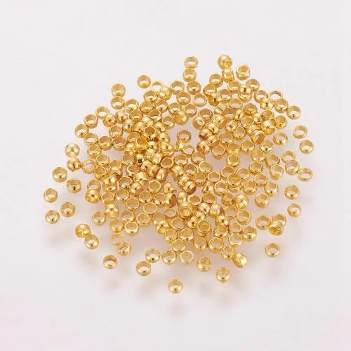 1.5mm Gold Plated Crimp Beads