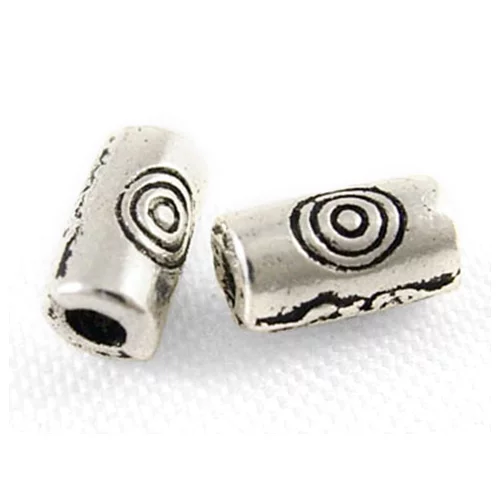 Tibetan Style Barrel Spacer Beads - Silver
