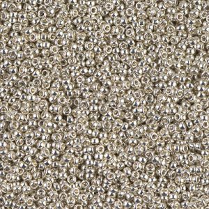 Size 15/0 Miyuki Seed Beads - Galvanized Silver - Riverside Beads