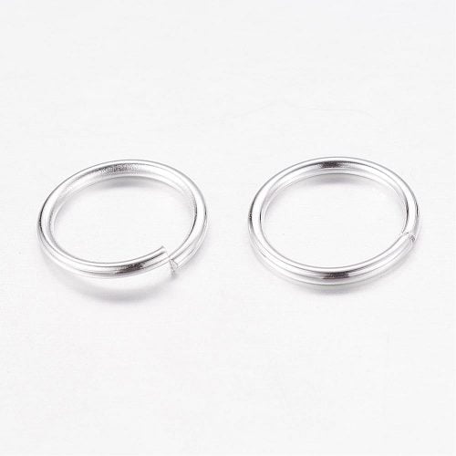 10mm Silver Jump Rings - Findings - Riverside Beads
