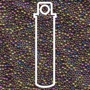 Size 15/0 Miyuki Seed Beads - Metallic Purple/Gold Iris - Riverside Beads