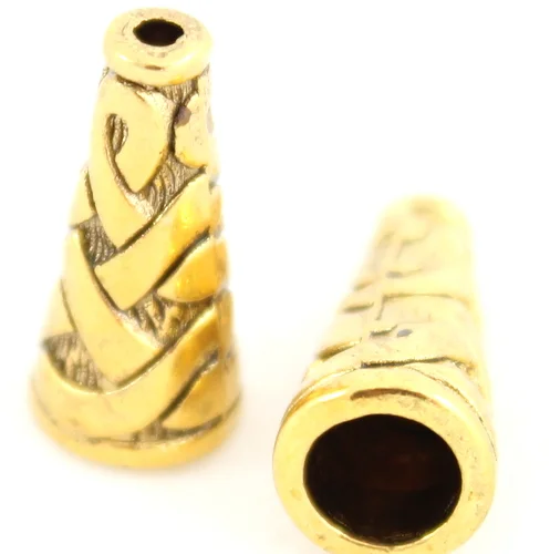 18mm Cone Bead Caps Gold