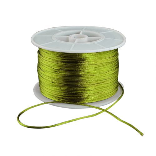 Satin Cord By The Roll - Olive Green - Riverside Beads