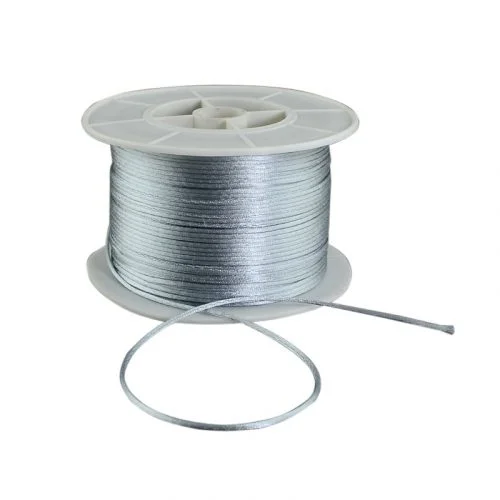 Satin Cord - Silver - Riverside Beads