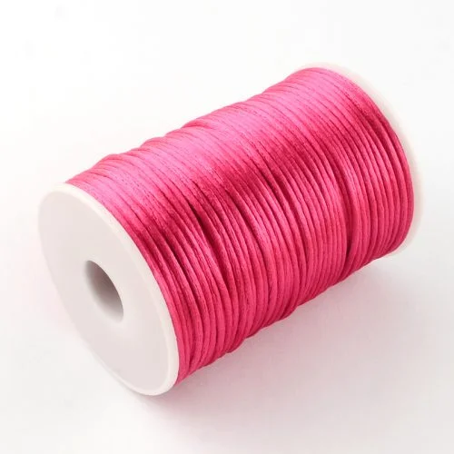 Satin Cord - Fuchsia - Riverside Beads