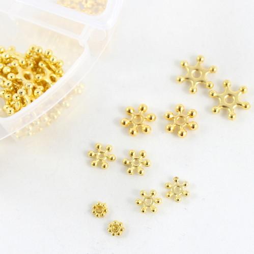 Gold Sparkle Spacer Beads - Riverside Beads