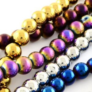 6mm Metallic Glass Bead-riverside beads