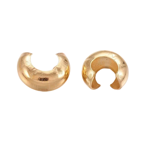 3mm Crimp Cover - Gold Plated