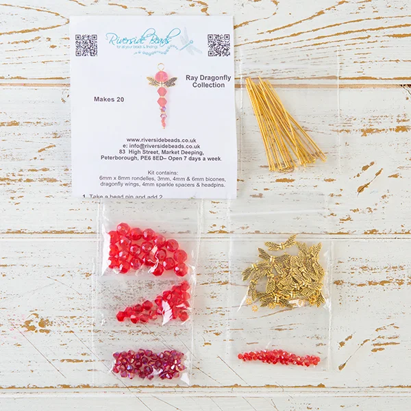 'Ray' Dragonfly Charm Kit - Makes 20 - Image 2