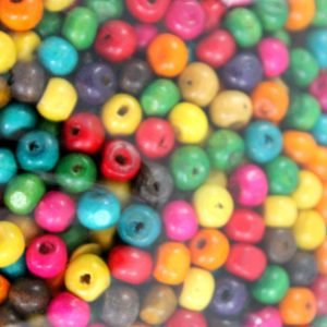 4mm Rainbow Wooden Beads - Riverside Beads