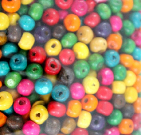 4mm Rainbow Wooden Beads - Riverside Beads