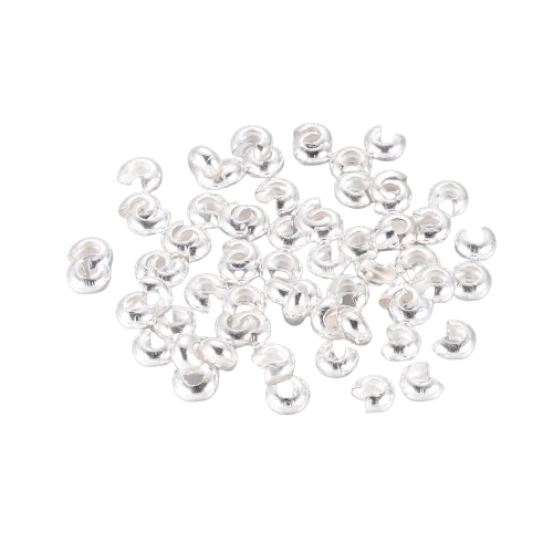 4mm Crimp Cover - Silver Plated - Image 3
