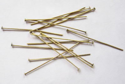 100 pc 50mm antique bronze head pins-5523 