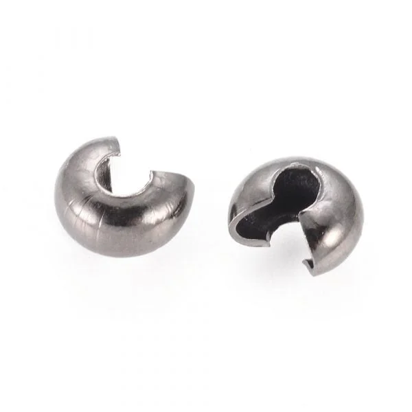 5mm Crimp Cover - Gunmetal