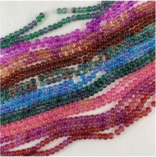 6mm Mottled Glass Beads - Riverside Beads