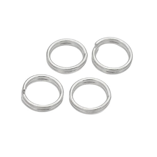 7mm Split Ring - Silver Plated - Image 2