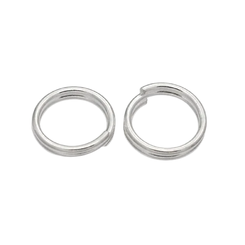 7mm Split Ring - Silver Plated