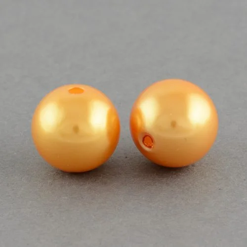 Acrylic Angel Head Bead in Orange used in beading kits