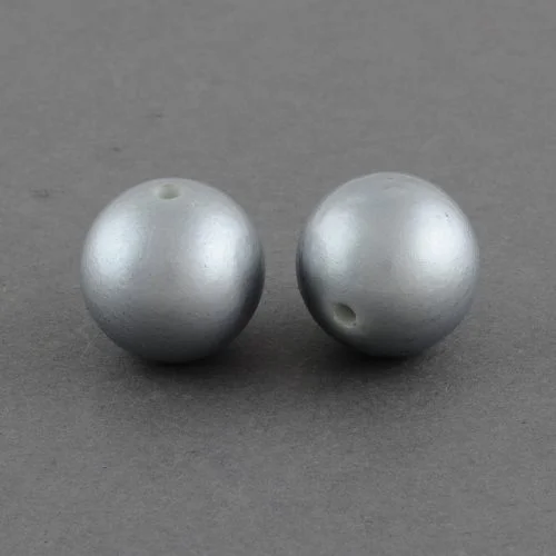 8mm Acrylic Angel Head Bead in Silver used in beading kits
