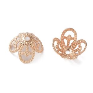 8mm Filigree Bead Caps – Gold Plated
