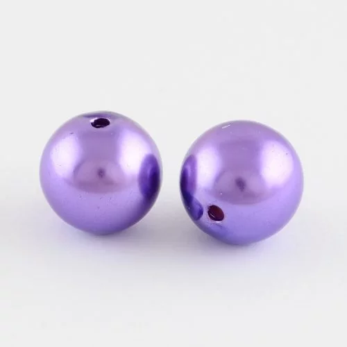 8mm Acrylic Angel Head Bead in purple used in beading kits