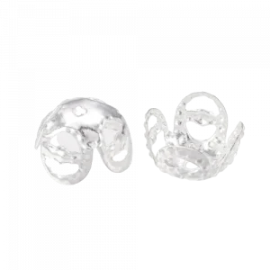 8mm Filigree Bowl Bead Caps – Silver Plated