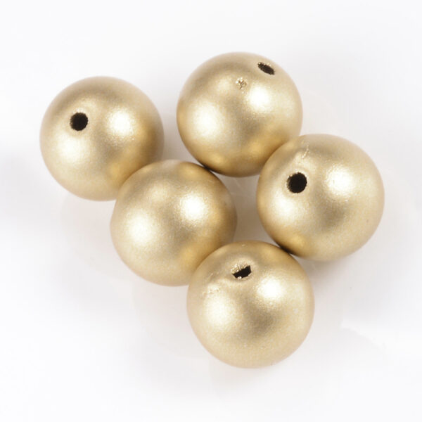 8mm Acrylic Angel Head Bead in gold used in beading kits