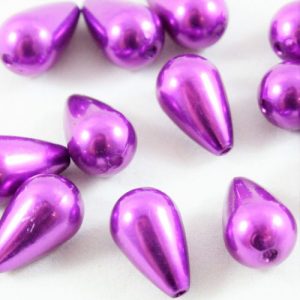 Acrylic Drop Bead - Purple - 16x10mm - Riverside Beads