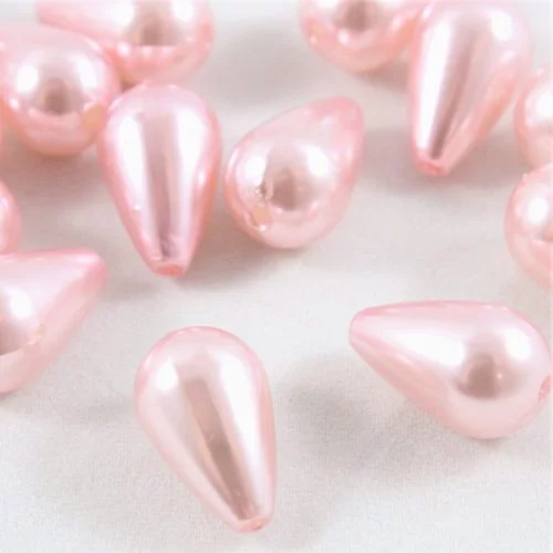 Acrylic Drop Bead - Pink - 16x10mm