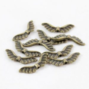 Angel Feather Wing Antique Brass - Riverside Beads