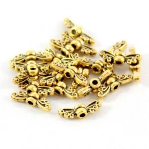 Angel Wings Gold Mini - Riverside Beads
