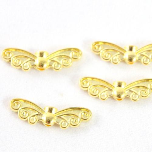 Angel Wings Swirl Gold-Riverside Beads