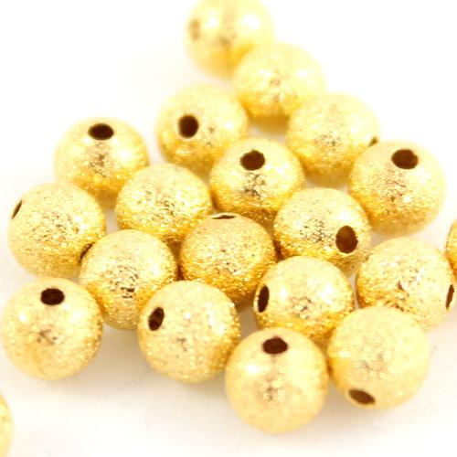 6mm Gold Stardust Bead - Riverside Beads