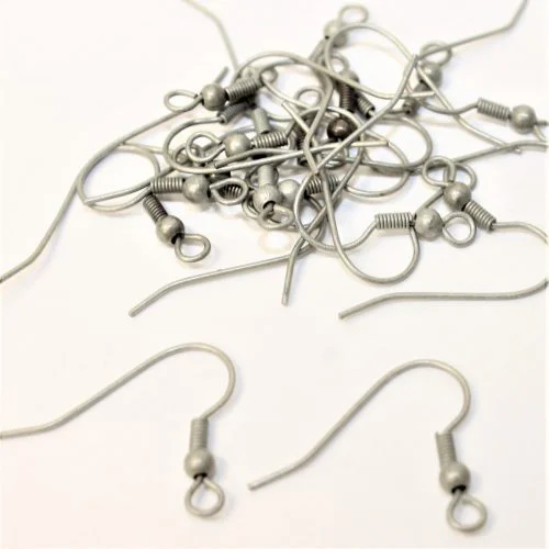 Antique Silver Fish Hook Ear Wire