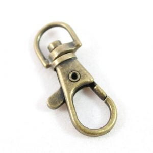 Bag Charm Swivel Clip - Brass 38mm - Riverside Beads