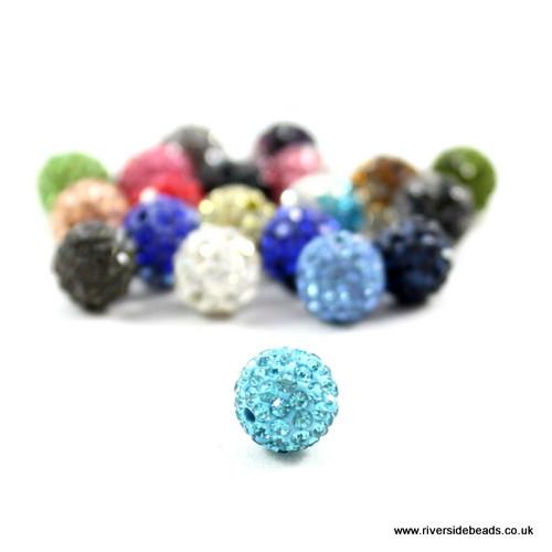 Aqua Crystal Clay Beads - Riverside Beads
