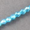 Crystal Bicone Bead - Aquamarine AB - Riverside Beads