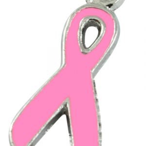 Enamel Breast Cancer Awareness Ribbon Charms - Riverside Beads