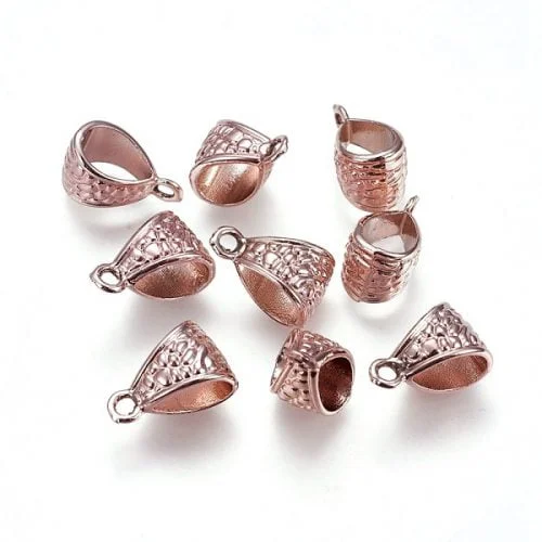 8x14mm Triangle Bail - Rose Gold