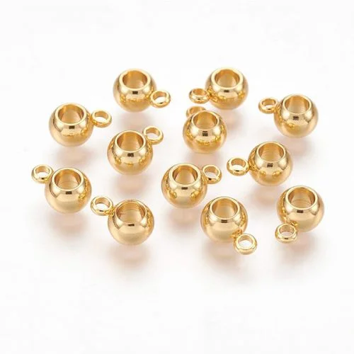 6x9mm Gold Plated Bail - Charm Carrier