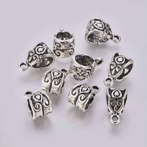 13mm Silver Triangle Bail