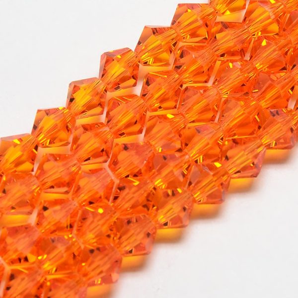 Crystal Bicone Bead Orange - Riverside Beads