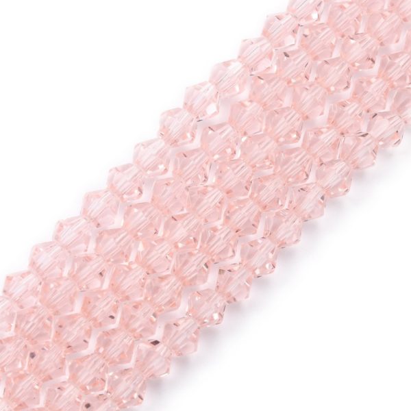 Crystal Bicone Bead - Pale Pink - Riverside Beads