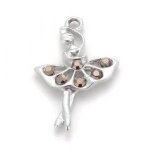 Silver Plated Ballerina Charm - Riverside Beads